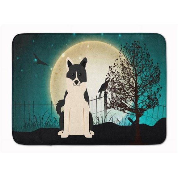 Halloween Russo-European Laika Spitz Machine Washable Memory Foam Mat