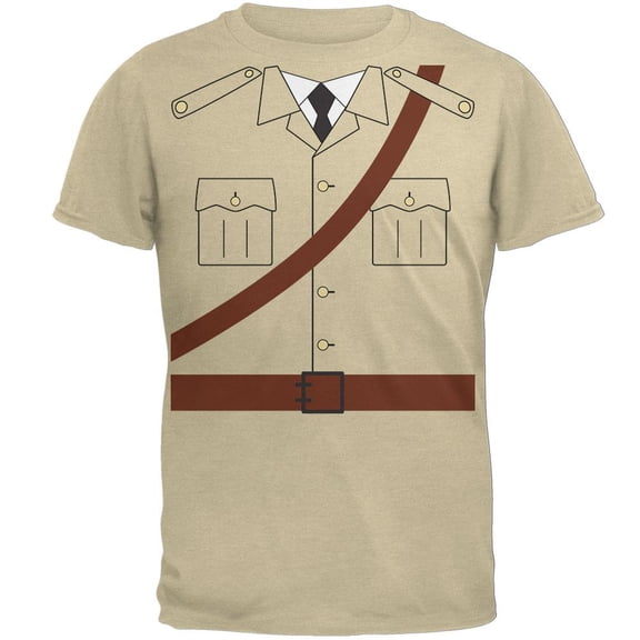 Halloween Safari Explorer Dr. Livingstone Costume Mens Soft T Shirt Cream LG