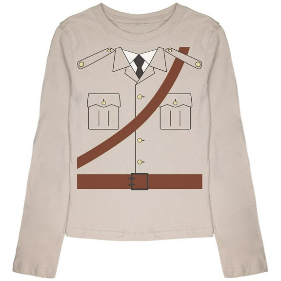 Halloween Safari Explorer Dr. Livingstone Costume Youth Girls Long Sleeve T Shirt Cream YSM