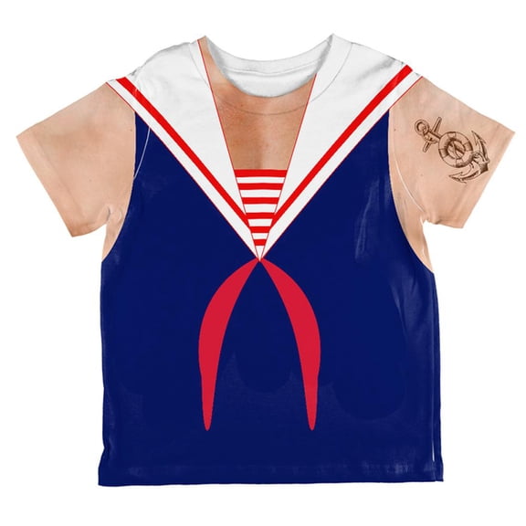 Halloween Sailor Man Costume All Over Toddler T Shirt Multi 2T