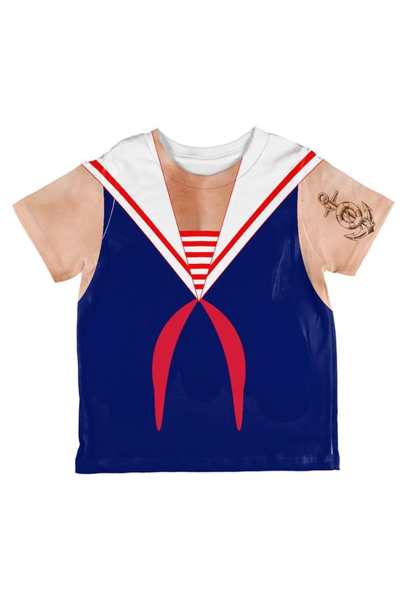 Halloween Sailor Man Costume All Over Toddler T Shirt Multi 2T