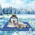 thumbnail image 1 of 2026 New Dog Cooling Mat, Cooling Mat for Dogs & Cats, Pet Cool Pad for Indoor and Outdoor Use, Washable Portable Pets Cool Pad for Dogs (Blue, 20x16in), 1 of 6