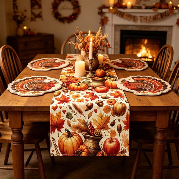 Halloween Sale Clearance!Fall Decorations for Home, Thanksgiving Decorative Tablecloth And Table Banners Independence Day Patriotic Table Linen Set Dining Table Home Decoration