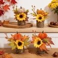 thumbnail image 1 of Halloween Sale Clearance!Fall Decorations for Home, Thanksgiving Maple Leaf And Pumpkin Mini Potted Plants Artificial Autumns Greenerys For Desktop Decoration And Indoor Decor, 1 of 7