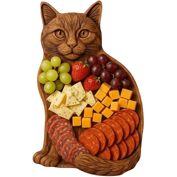 Halloween Octopus Charcuterie Platter, 2025 New Ocean Themed Cheese Bread Board, Unique Octopus Design Wooden Tray for Cheese, A Novelty Gift for Seafood and Beach Lovers(Cat)