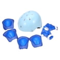 thumbnail image 1 of Halloween Sale Clearance Skating Safety Kit Boys and Girls Helmet Elbow Guards Kneecaps 3-in-1 Set for Skating Biking Breathable Easy to Wear(Blue), 1 of 5