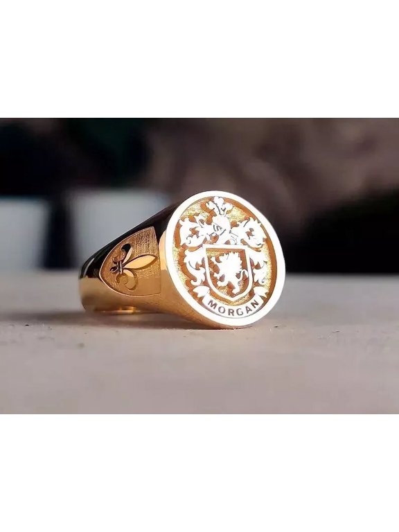Halloween Sale Family Crest Coat of Arms Custom Ring for Personalized Rings.