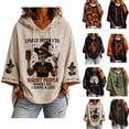 thumbnail image 1 of Halloween Salem Witch Broom Hoodies for Women Halloween Salem 1692 Spooky Season Sweatshirt Witch Costume Hocus Pocus Holiday Pullover Complexion XXL, 1 of 5