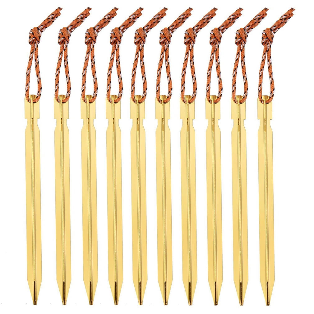 Halloween Sales!OUTAD Lightweight Aluminum Tent Stakes With Reflective