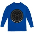 thumbnail image 1 of Halloween Sandwich Cookie Costume Milk Dunking Youth Long Sleeve T Shirt Royal YXL, 1 of 1