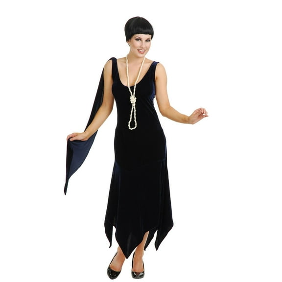 Halloween Sandy Speak Easy Flapper Adult in Navy