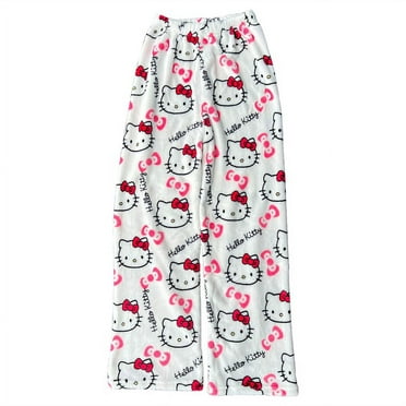 2023 Sanrio Hello Kitty Pajamas Halloween Flannel Fashion Trouserswomen ...
