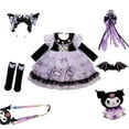 Halloween Sanrio Kuromi Girls Lolita Skirt Princess Dress Spring