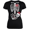 thumbnail image 1 of Halloween Santa Baby Skeleton Black Juniors Soft T-Shirt - 2X-Large, 1 of 1