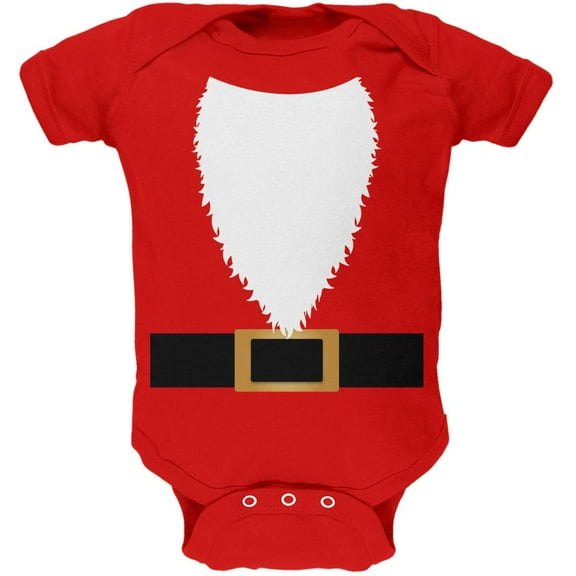 Halloween Santa Claus Costume Soft Baby One Piece Red 12-18 M