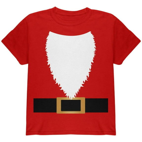 Halloween Santa Claus Costume Youth T Shirt Red Youth X-SM