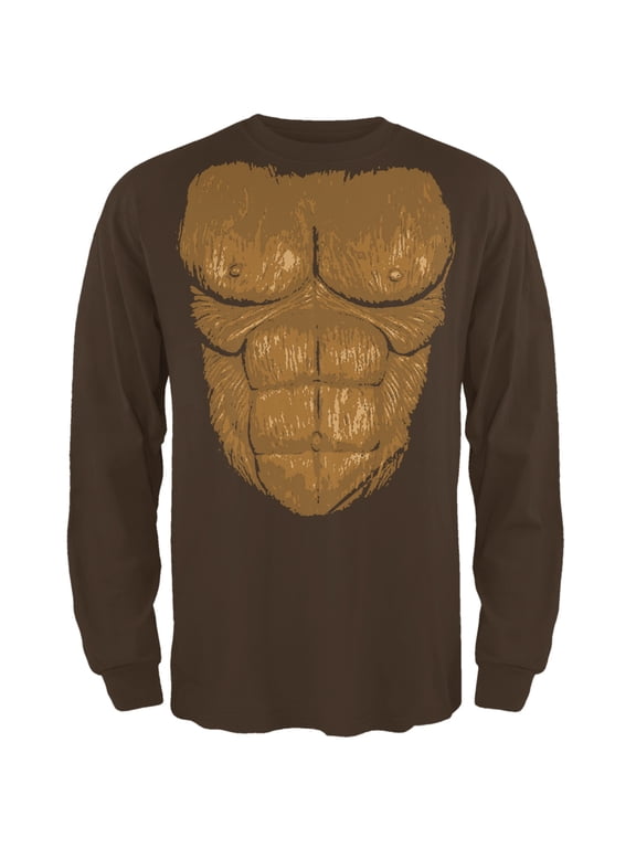 Halloween Sasquatch Bigfoot Costume Mens Long Sleeve T Shirt