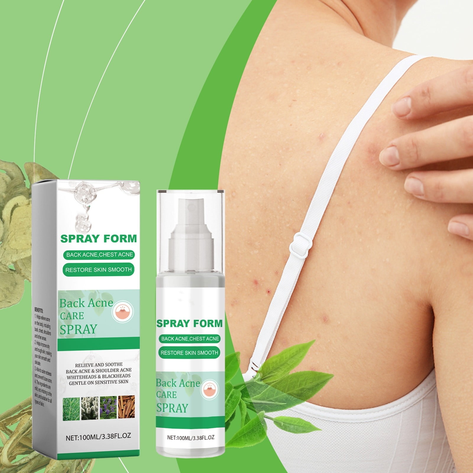 Halloween Savings 2024 2 Packs Personal Skin Care,Back Care Spray