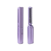 Walmart Clearance 2024 Health and Beauty,Wireless Mini Hair Straightener Electric Straightening Comb 2 In 1 Anti Scald Hair Straightener Brush And Curler Portable Hair Straightener He by Pangliang