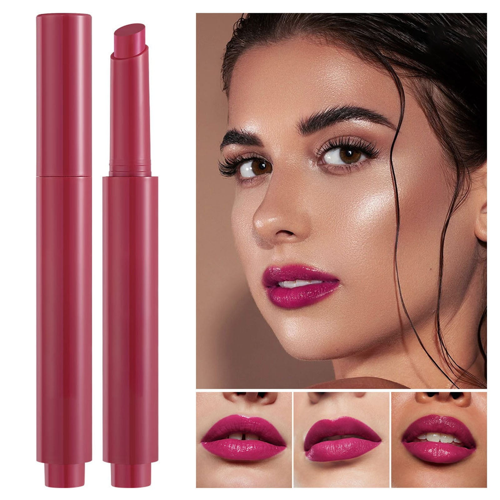 Halloween Savings 2024 Lipstick,Lipstick Set Natural Gloss Crayon Finish Lip Balm Non Stick Cup