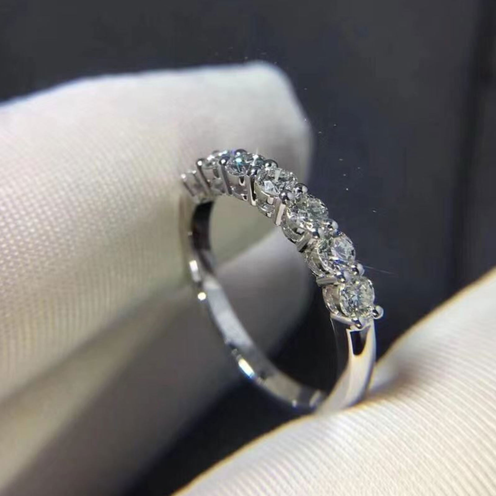 Halloween Savings 2024 Rings,Closed Ring Moissanite Diamond by