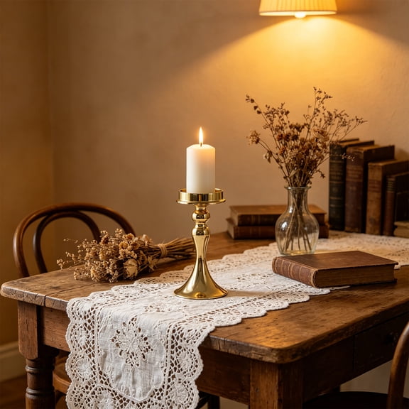 Halloween Savings European-Style Wrought Iron Candlestick Spun and Gold-Electroplated Wedding Decor Western-Style Dining Table Candlelit Dinner Centerpiece Halloween Decorations indoor Outdoor