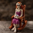 thumbnail image 1 of Halloween Savings Halloween Animatronic Rocking Chair Skeleton Decor Motion Activated Spooky Grim Skull Figure with Glowing Red Eyes Creepy Laughter Rocking Motion Halloween Decor indoor Outdoor, 1 of 7