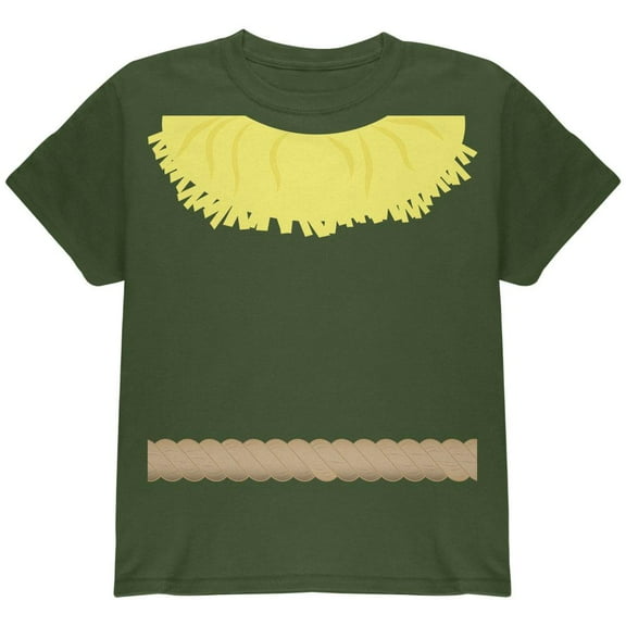 Halloween Scarecrow Costume Youth T Shirt Military Green YMD