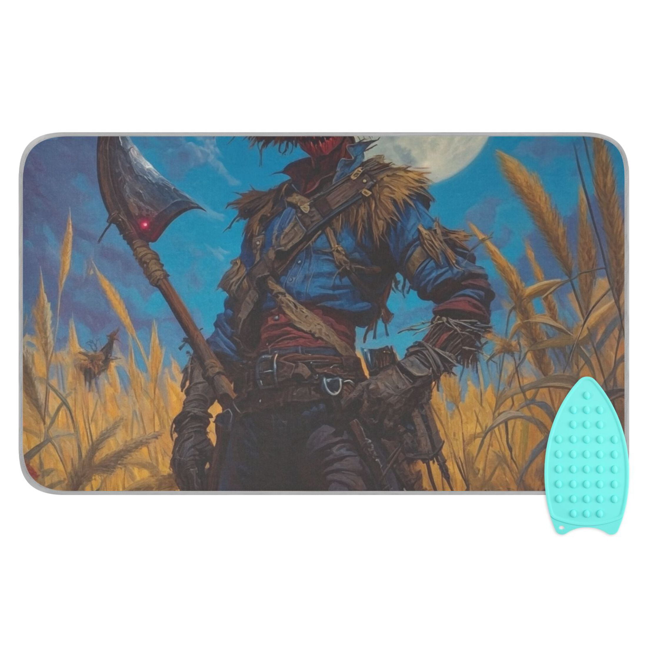Halloween Scarecrow Resurrection Ironing Mat Blanket for Table Top Travel Portable Ironing Board Pad 47.2x27.6 Inch