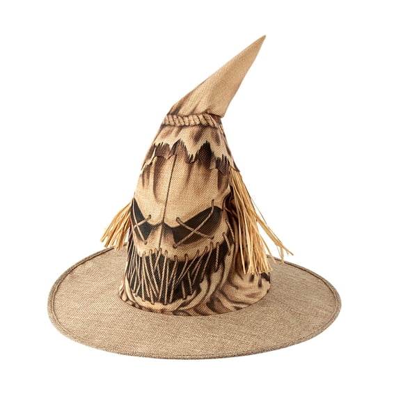 Halloween Scarecrow Witch Hat Realistic Cosplay Festival Party Ball Performance Costume Prop