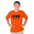 thumbnail image 1 of Halloween Scarier Without A Costume Crewneck T Shirts Boy Girl Teen Brisco Brands S, 1 of 5