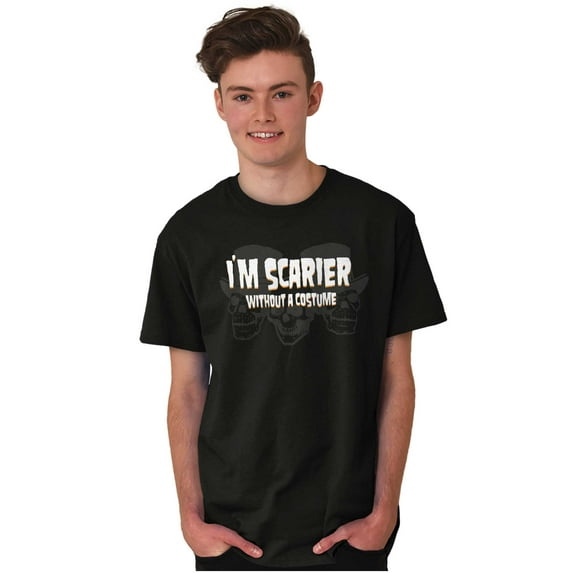 Halloween Scarier Without A Costume Men's Graphic T Shirt Tees Brisco Brands M