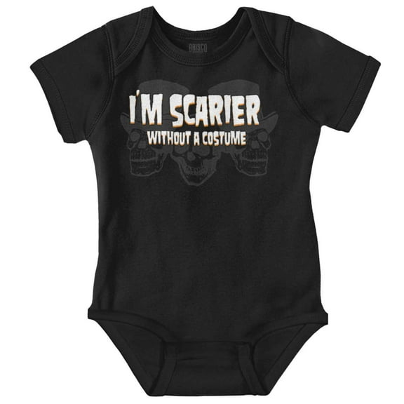 Halloween Scarier Without A Costume Romper Boys or Girls Infant Baby Brisco Brands 18M