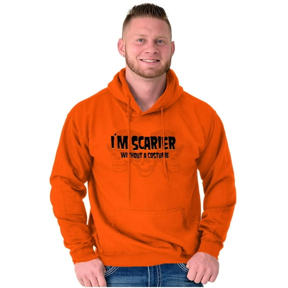 Halloween Scarier Without A Costume Unisex Plus Fleece Graphic Hoodie Brisco Brands 4X