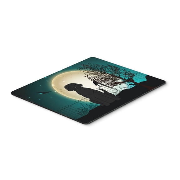 Halloween Scary Black Labrador Mouse Pad Hot Pad or Trivet