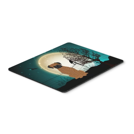 Halloween Scary Brindle Boxer Mouse Pad Hot Pad or Trivet
