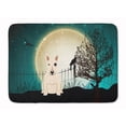 thumbnail image 1 of Halloween Scary Bull Terrier White Machine Washable Memory Foam Mat, 1 of 4