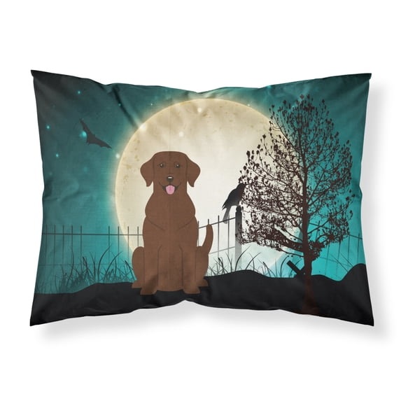 Halloween Scary Chocolate Labrador Fabric Standard Pillowcase