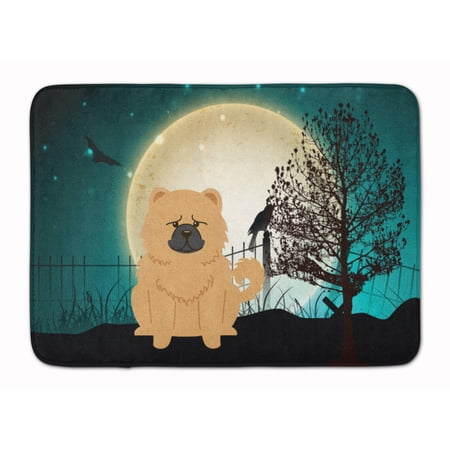 Halloween Scary Chow Chow Cream Machine Washable Memory Foam Mat