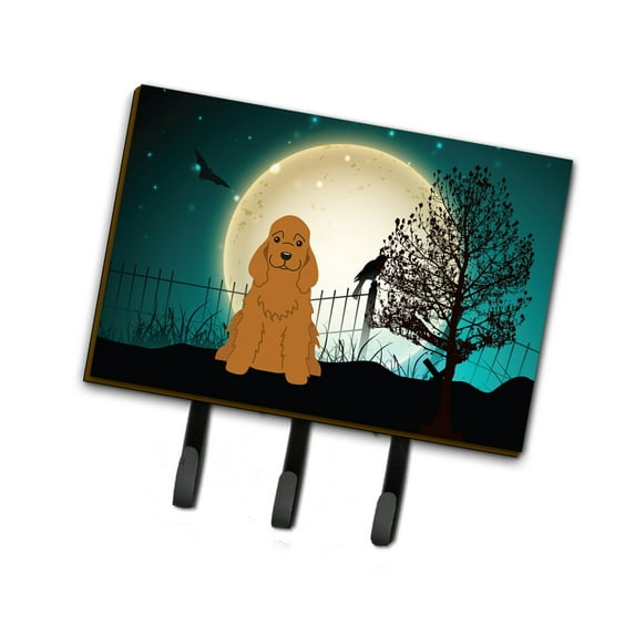 Halloween Scary Cocker Spaniel Red Leash or Key Holder