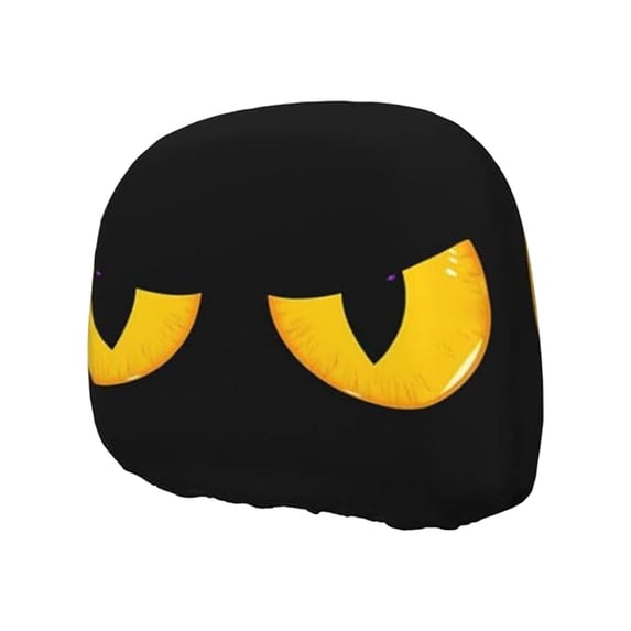 Halloween Scary Eyes 2 Pack, Car Headrest Covers, Car Seat Head Rest Protector, Soft Skin-Friendly, Wear-Resistant, Washable, Easy Clean, for RV, Truck, Seda,n Commuting, Travel, All Season, Drivers