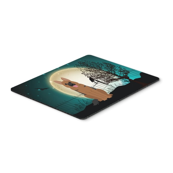 Halloween Scary German Shepherd Mouse Pad Hot Pad or Trivet