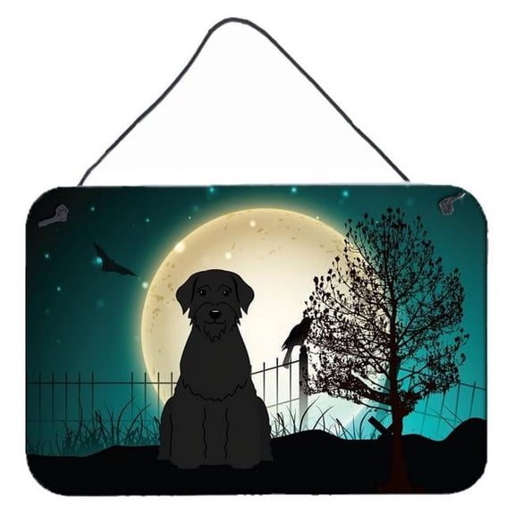 Halloween Scary Giant Schnauzer Wall or Door Hanging Prints
