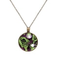 thumbnail image 1 of Halloween Scary Hands Necklace Personalized Custom Photo Round Pendant Adjustable Stainless Steel Necklaces with Gift Box for Men Women Mothers Valentine's Jewelry Gift, 1 of 1