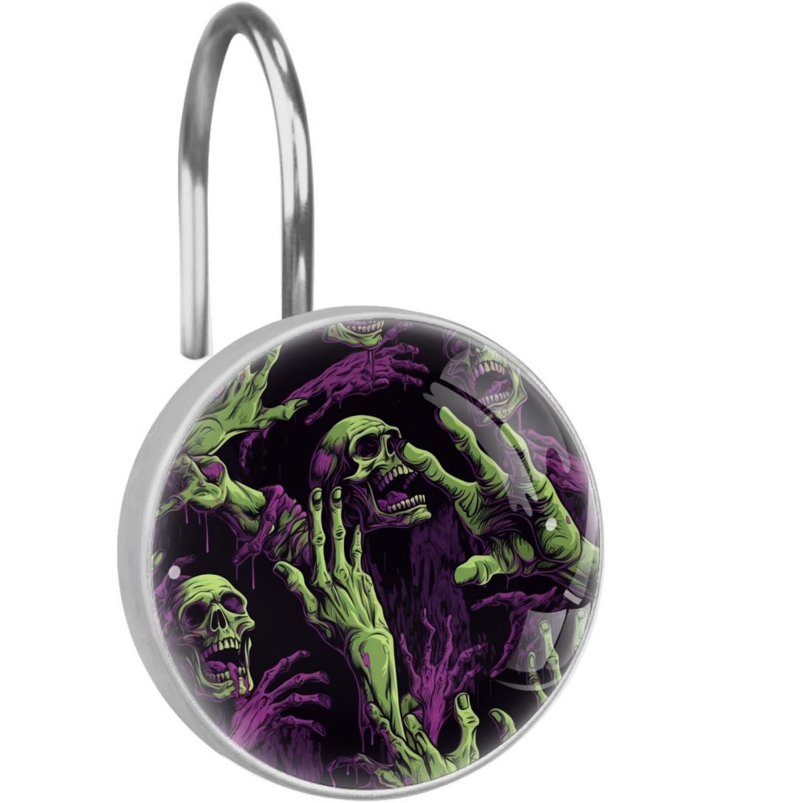 Halloween Scary Hands Shower Curtain Hooks （Set of 12） for Home Hotel ...