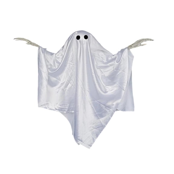 Halloween Scary Luminous Hanging Ghosts — Built-In Lights with Spooky Glow Effects, Halloween Decorations for Porch Ceilings, Tree Branches & Entryway Displays — great for Trick or Treat Nights