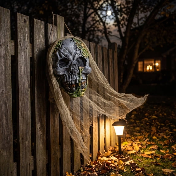 Halloween Scary Mask Prank Mask Party Decor Horror Ghost Face Costume Accessory PVC Mask for Halloween Party Cosplay Event Haunted House Scene Display Indoor Holiday Decoration