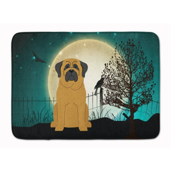 Halloween Scary Mastiff Machine Washable Memory Foam Mat