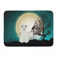 thumbnail image 1 of Halloween Scary Miniature Schnauzer White Machine Washable Memory Foam Mat, 1 of 4