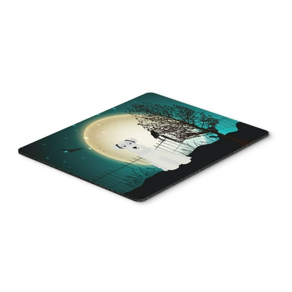 Halloween Scary Miniature Schnauzer White Mouse Pad Hot Pad or Trivet